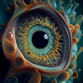 Beauty detailed eye images created with Generative AI technology.