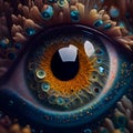 Beauty detailed eye images created with Generative AI technology.