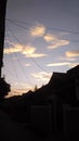 The beauty of the evening sky in Majalaya Bandung