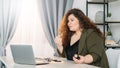 beauty expert curvy female blogger decorative