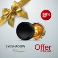 Beauty eye shadows ads. Royalty Free Stock Photo