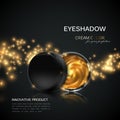 Beauty eye shadows or cheek blush ad. Royalty Free Stock Photo