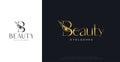 Beauty lash minimal typography logo design