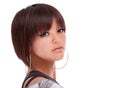 Beauty, face and portrait of woman in studio with makeup, cosmetics and skin glow. Headshot of young female model person