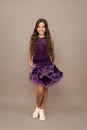 beauty and fashion. childhood. dancewear fashion clothes. happy teen girl junior ballroom dancer. Royalty Free Stock Photo