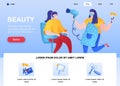 Beauty flat landing page design