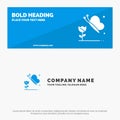 Beauty, Flower, Butterfly SOlid Icon Website Banner and Business Logo Template