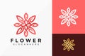 Beauty Flower Jewellery Logo Vector Design. Abstract emblem, designs concept, logos, logotype element for template Royalty Free Stock Photo
