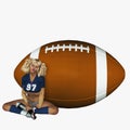 Sporty Girl and Football