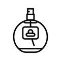 beauty fragrance bottle perfume line icon vector illustration