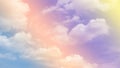 beauty freshness air soft multicolor on sky fluffy clouds pastel on white cloud. colorful layer abstract image