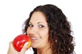 Beauty girl with apple Royalty Free Stock Photo