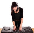 Beauty girl dj techno party