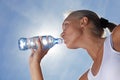 Beauty girl drink water Royalty Free Stock Photo