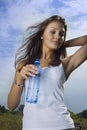 Beauty girl drink water Royalty Free Stock Photo