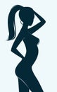 Beauty girl silhouette