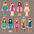 Beauty girl stickers