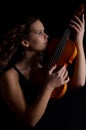 Beauty girl with violin