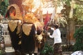 Traditional barong dance performance in Bali, Indonesia. Royalty Free Stock Photo