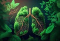 The Beauty of Green Plant Lungs - Generative AI