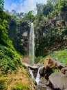 the beauty of Grojogan Sewu waterfall