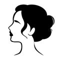 Beauty hairstyle woman face logo icon symbol
