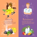 Beauty and health banner professional nutritionist