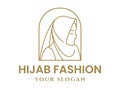 Beauty Hijab Scarf Logo Silhouette