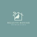Beauty House Women Care Logo Design Vector
