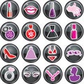 Beauty Icon Buttons Royalty Free Stock Photo