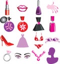 Beauty Icons Royalty Free Stock Photo