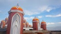 In the beauty of Islamic architecture and art, the 99 Dome Mosque is a masterpiece that captivates the eye and evokes feelings. Royalty Free Stock Photo