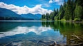 beauty lake quinault Royalty Free Stock Photo