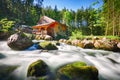 Beauty landscape with river and forest in Austria, Golling