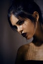 Beauty latin young woman in depression, hopelessness look Royalty Free Stock Photo