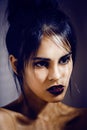 beauty latin young woman in depression, hopelessness look, fashi Royalty Free Stock Photo