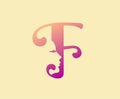 Beauty Letter F Logo Icon. Beautiful woman`s face shape on Letter.  Abstract design concept for beauty salon, massage, magazine, Royalty Free Stock Photo