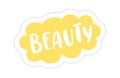 Beauty Lettering Sticker