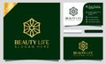 Beauty Life Hexagon logo design vector illustration, minimalist elegant, modern company and business card