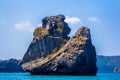 Beauty limestone rock in the ocean Royalty Free Stock Photo