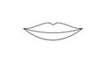 Beauty, lips, lipstick icon illustration.