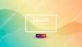 Beauty liquid color background. Dynamic textured geometric element design with dots decoration. Modern gradient light vector