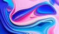 Beauty Liquid Shape with Pink Artistic Oil Painting Style. Abstract Painting Background.
