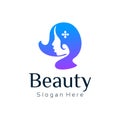 Beautiful and luxurious girl salon logo