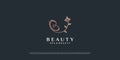 Beauty logo inspiration with butterfly and leaf concept Premium Vector Royalty Free Stock Photo