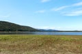 Beauty look toward picturesque Rabisha lake and mountain over Magura cave