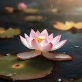 Beauty of lotus flower in realistic macro focus