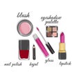 Beauty and Make up Illustration - Cosmetics Background