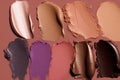 Beauty make-up product sample texture as abstract makeup cosmetics background, crushed cosmetic products