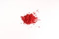 Beauty, makeup cosmetics, red blush splash palette Royalty Free Stock Photo